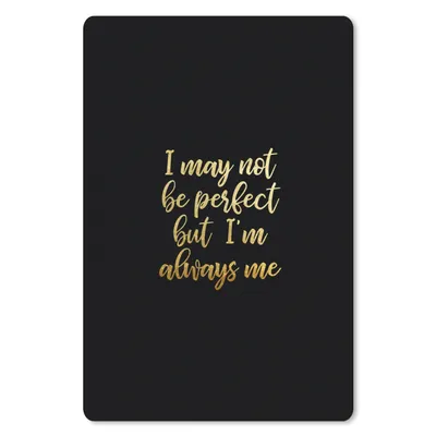 Produktbild von MuchoWow® Mauspad Mousepad Perfekt - Schwarz und Gold - Zitate 18x27 cm - Mousepads - Maus Mat - Pad - Mausunterlage