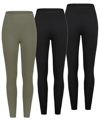 Produktbild von Sublevel 3er-Pack Stretchige Leggings mit hohem Bund, Größe: L