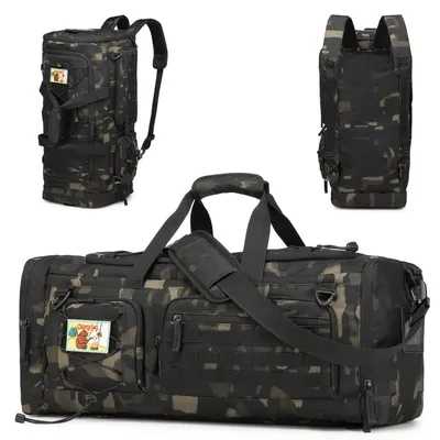 3-in-1 Sporttasche 50 l, Camouflage, mit Schuh- und Nassfach
