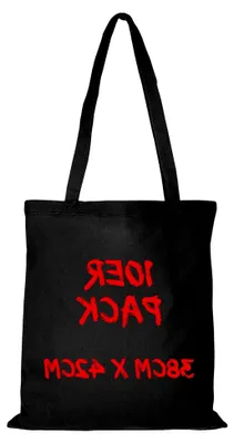 Produktbild von Baumwolltasche - 10er Pack | Schwarz | mit Zwei Langen Henkeln | 38x42cm | Jutebeutel | Einkaufstasche | unbedruckt