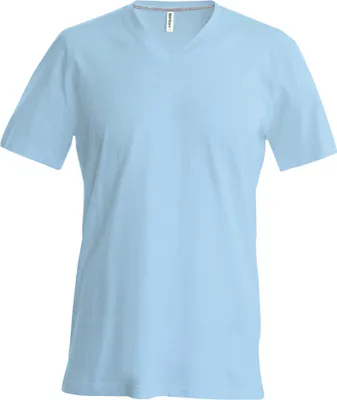 Produktbild von Kariban Herren T-Shirt Slim Fit V-Ausschnitt RW707 (Xlarge) (Himmelblau)