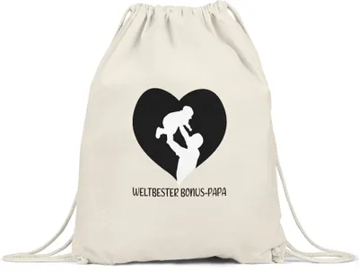 Produktbild von Weltbester Bonus-Papa Turnbeutel Gymsack Spruch Liebe Vatertag Geschenkidee Bester Stiefvater
