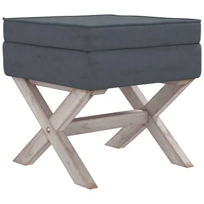 Produktbild von vidaXL Hocker mit Stauraum Dunkelgrau 45x45x49 cm Samt