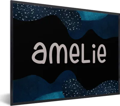 Produktbild von MuchoWow® Gerahmtes Poster Amelie - Pastell - Mädchen 80x60 cm - Poster mit Schwarzem Bilderrahmen Wandposter Rahmen Foto Bilder - Schwarzem - Mit Gestell