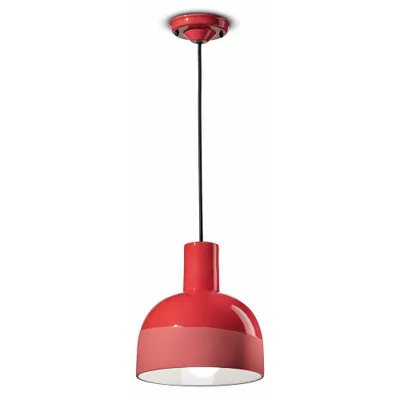 Zdjęcie produktu dla Ferroluce Caxixi lampa wisząca Ø 22,5cm czerwona okrągła