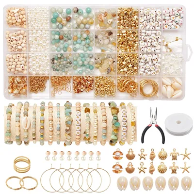 1927-teiliges Kristallperlen-Set, DIY-Bastelmaterial für Schmuck