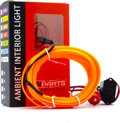 Obrázok produktu pre LED svetlovod pre automobily, okolité osvetlenie, 12 V, oranžový, 5 metrov