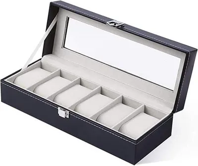 Produktbild von Famanu Uhrenbox mit 6 Fächern - Schmuckaufbewahrung