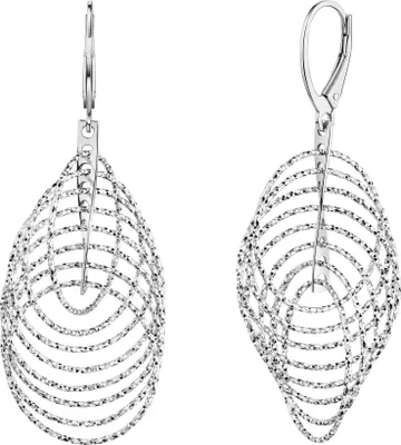 Produktbild von Celesta Silber Ohrhänger 925 Sterling Silber rhodiniert 925/- Sterling Silber 5,8cm weiß Zirkonia 354230089