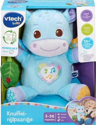Produktbild von VTech Baby Knuffelnijlpaardje, 0,25 Jahr(e), Mit Ton, Sprachfunktion, Batterien erforderlich, AAA, Plüsch