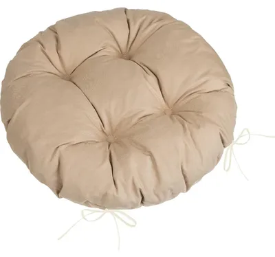 Obrázok produktu pre Prešívaný okrúhly vankúš na sedenie Adéla - priemer 40 cm - béžový