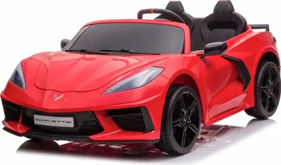 Produktbild von Kinder Elektroauto Corvette 12v, 2-Sitzer, zwei Motoren+LED+Audio rot