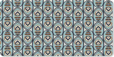 Produktbild von MuchoWow® Mauspad Mousepad Retro - Blume - Muster 60x30 cm - Mousepads - Maus Mat - Pad - Mausunterlage - Nachhaltig