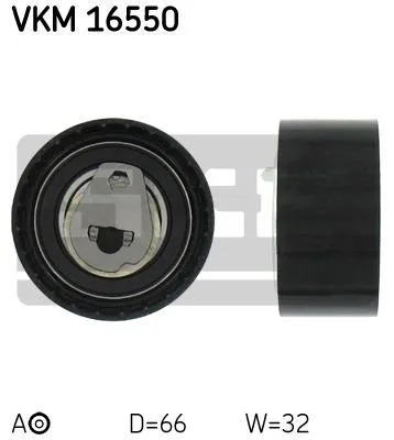 Produktbild von SKF VKM 16550 Spannrolle Zahnriemen für RENAULT Clio III Schrägheck (BR0/1, CR0/1) CLIO II (BB0/1/2, CB0/1/2) MEGANE III Grandtour (KZ0/1) für OPEL