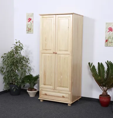 Produktbild von Dielenschrank Landhaus Kiefer, Farbe: Natur 190x90x60 cm