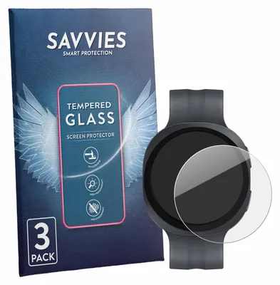 Produktbild von 3x Savvies Schutzglas für Samsung Galaxy Watch 9 (44 mm) Displayschutz 9H Glas klar transparent