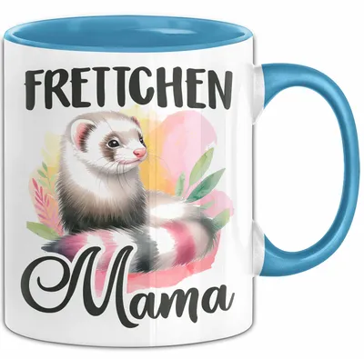 Produktbild von Frettchen Tasse Geschenk Frettchen Mama Geschenkidee Frettchen Besitzerin (Blau)