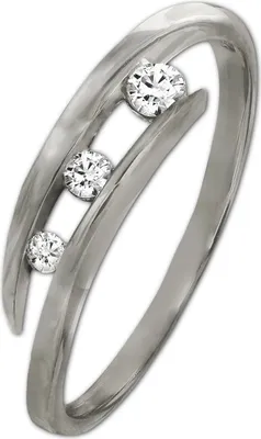 Image de Bague GoldDream or véritable333 or blanc Gr. 60 19,1 blanc argenté Femme GDR529J60