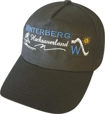 Produktbild von Baseballcap mit Einstickung - Hochsauerland Winterberg - 68929 schwarz