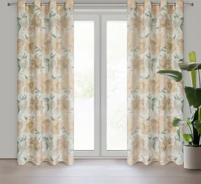 Produktbild von Eurofirany 441919, Durchscheinend, Mehrfarbig, Muster, Polyester, Öse, 220 g/m²