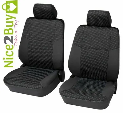 Produktbild von Auto Sitzbezüge für Vordersitze 4-teilig - Malta grau, Eco Class mit SAB 2 | Autositzbezüge / Schonbezüge von PETEX