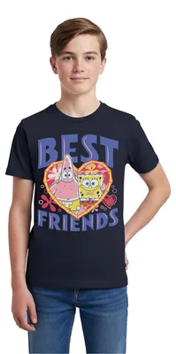 Produktbild von Spreadshirt Spongebob Schwammkopf Und Patrick Beste Freunde Teenager Premium T-Shirt, 158/164 (12 Jahre), Navy