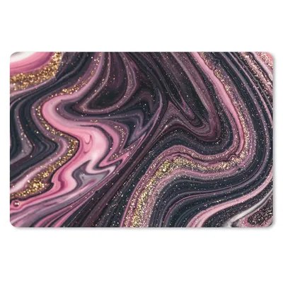 Produktbild von MuchoWow® Schreibtischunterlage Marmoroptik - Rosa - Lila - Gold - Luxus - Marmor 60x40 cm - XXL Mauspad - Großes Mauspad