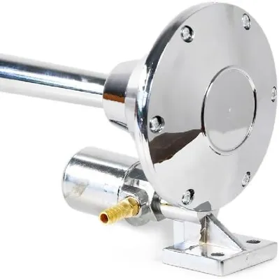 Productafbeelding van Chrome Gebeëindigde Luchthoorn Trompet 12V/24V voor Truck Tractor Vrachtwagen Pickup Bus 145 dB