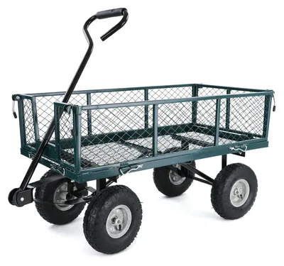 Transport Gitterwagen Handwagen Bollerwagen klappbar 300kg Grün in Top Qualität! – Produktansicht