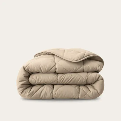 Produktbild von HappyBed - 140x200 cm - Waschbare Bettdecke ohne Bezug - Bedruckte Bettdecke ohne Bezug - Bettwäsche - Taupe