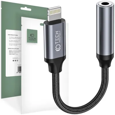 Produktbild von Tech-Protect UltraBoost Lightning auf 3,5mm Klinkenadapter - Schwarz