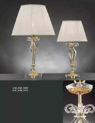Immagine prodotto di Lampada da tavolo, lampada da tavolo, illuminazione, lampade in cristallo, stile antico, lampada