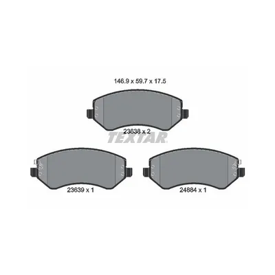 Produktbild von Textar Bremsbeläge vorne für Chrysler Voyager IV Dodge Caravan Jeep Cherokee