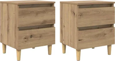 Zdjęcie produktu dla vidaXL Szafki nocne 2 szt. dąb Artisan 40 x 35 x 50 cm materiał drewnopochodny
