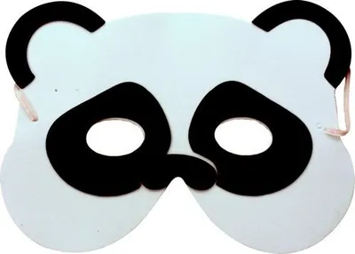 Zdjęcie produktu dla Zabawna maska panda dla dzieci - biało-czarna - jeden rozmiar