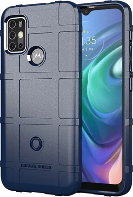 Produktbild von Moto G10 Hülle, LaimTop Weich TPU Silikon Stossfest Anti-rutsch Tasche Heavy Duty Schutzhülle für Motorola Moto G10 Blau