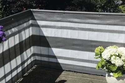 Produktbild von Balkonbespannung PE 90 x 300 cm grau/anthrazit