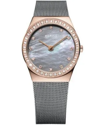 Produktbild von BERING Classic Damenuhr grau/roségoldfarben 12430-369
