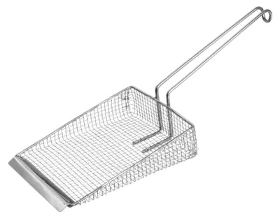 Produktbild von Frittierschaufel aus Edelstahl mit einer Länge von 210 mm und einer Breite von 160 mm