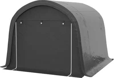 Produktbild von Lagerzelt für den Garten, stabiler Stahlrahmen, große Türen, 3x3m, Grau