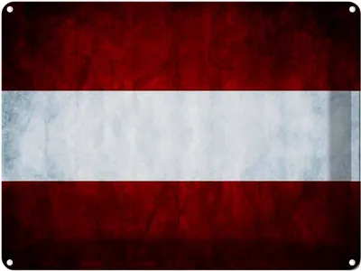 Produktbild von vianmo Blechschild 30x40 cm Flagge Österreich Fahne Wappen
