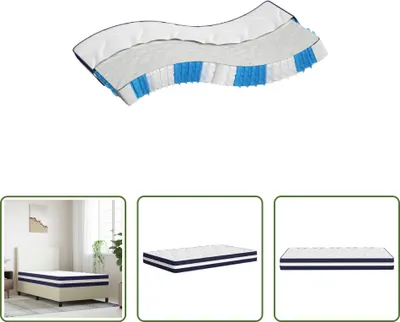 Obrázek produktu pro The Living Store Matrace s taštičkovým pružinovým jádrem středně tvrdá 100x200 cm