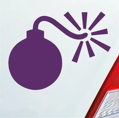 Produktbild von Auto Aufkleber Bombe Explosion Laut Speed Fast 12x9 cm Lila Sticker Heckscheibenaufkleber