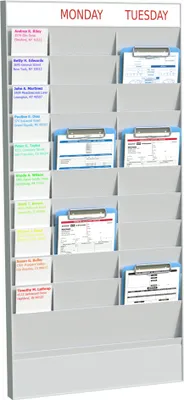 Obrázok produktu pre PAPERFLOW Wand-Bueroplaner 20 Fächer A5 Grundelement grau aus hochwertigem kratz- und