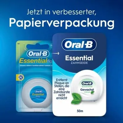 Produktbild von Oral-B Essential Floss mint gewachst 2x 50m