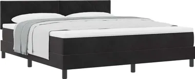 Productafbeelding van vidaXL Boxspringbed met matras, zwart, 180 x 200 cm, fluweel