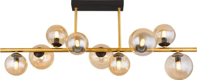 Image de Globo Lighting Plafonnier en métal noir mat, 9x G9 LED