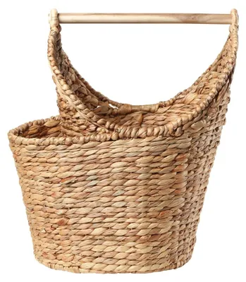 Image de CALICOSY - Panier de rangement pour papier toilette en jacinthe d'eau - H42 cm