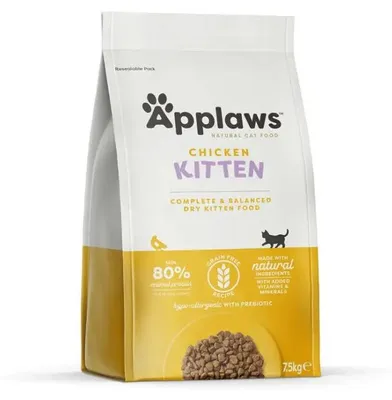 Zdjęcie produktu dla Applaws 5060122491396, Kocięta, Każda rasa, Kurczak, 7,5 kg