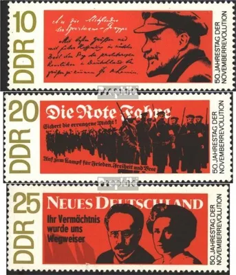 Produktbild von Briefmarken DDR 1968 Mi 1417-1419 (kompl.Ausgabe) postfrisch 50.Jahrestag der Novemberrevolution